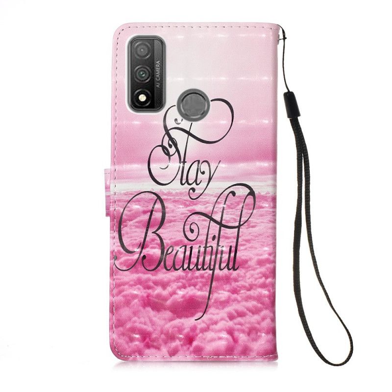 Leren Hoesje Huawei P Smart 2020 Telefoonhoesje Blijf Mooi Met String