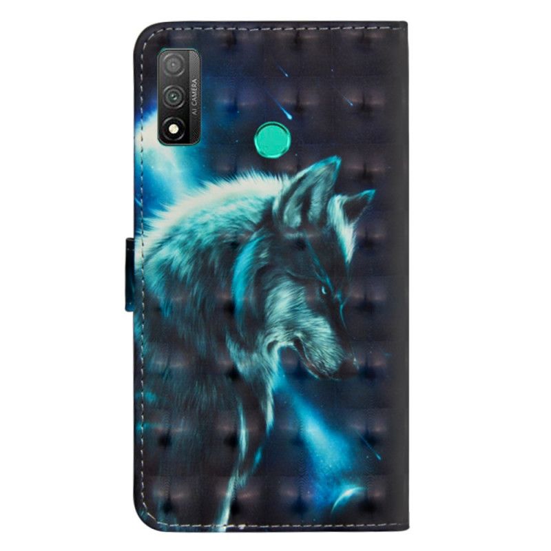 Leren Hoesje Huawei P Smart 2020 Telefoonhoesje Majestueuze Wolf