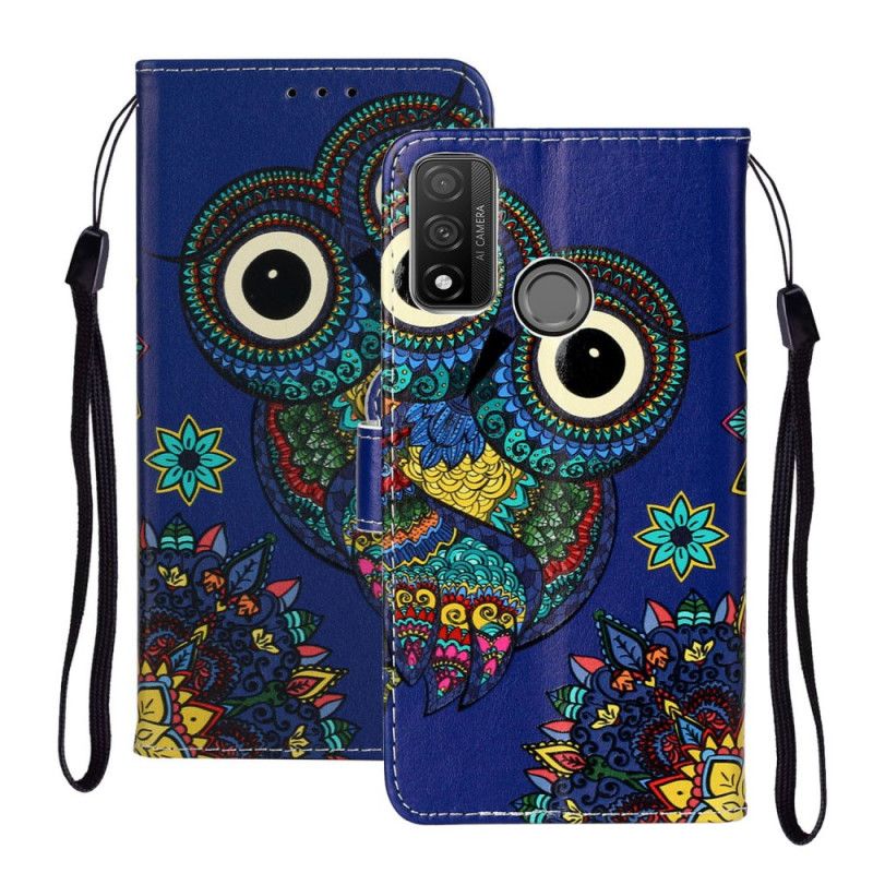 Leren Hoesje Huawei P Smart 2020 Telefoonhoesje Uil In Mandala