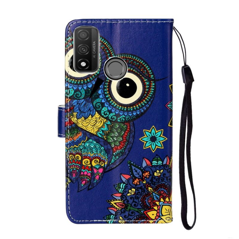 Leren Hoesje Huawei P Smart 2020 Telefoonhoesje Uil In Mandala