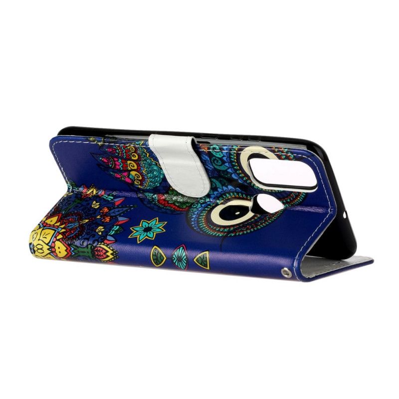 Leren Hoesje Huawei P Smart 2020 Telefoonhoesje Uil In Mandala