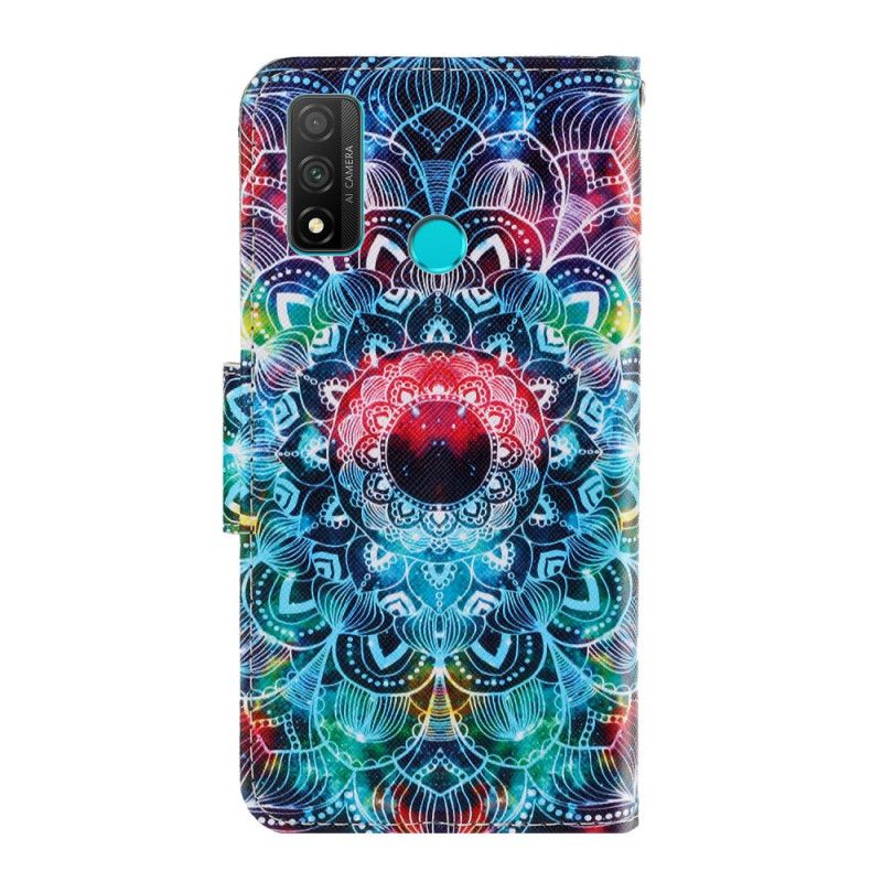 Leren Hoesje voor Huawei P Smart 2020 Flitsende Mandala Met String