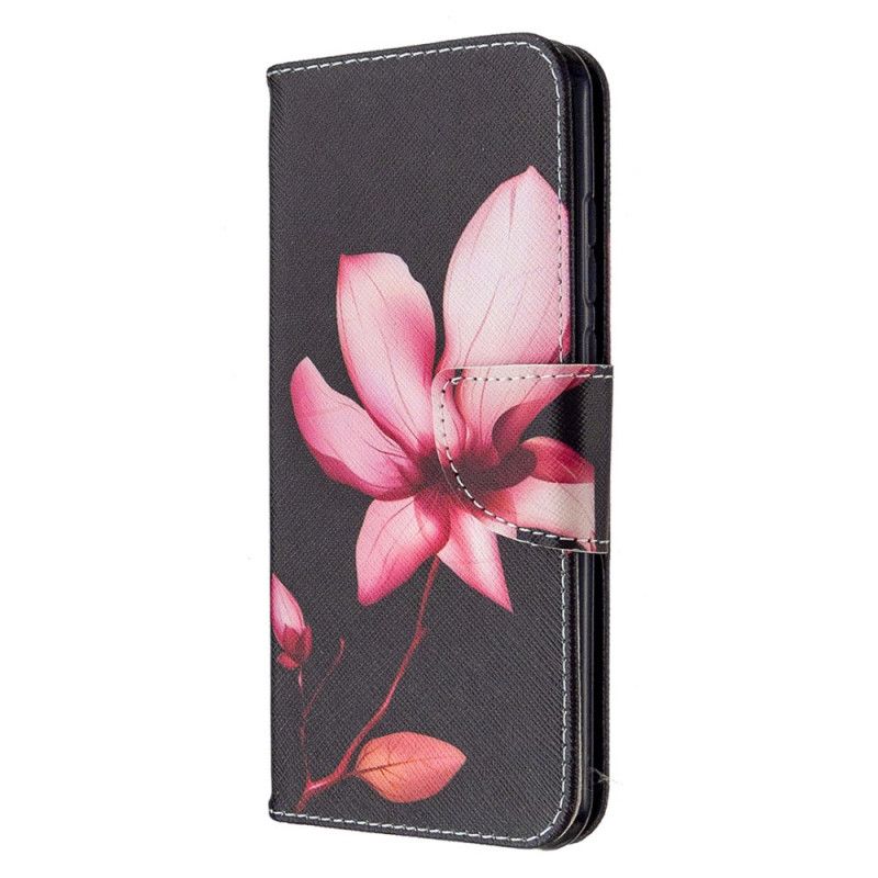 Leren Hoesje voor Huawei P Smart 2020 Roze Bloem