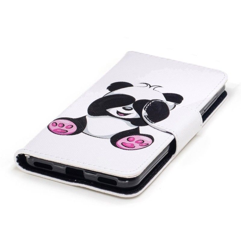 Leren Hoesje Huawei Y6 2017 Telefoonhoesje Leuke Panda