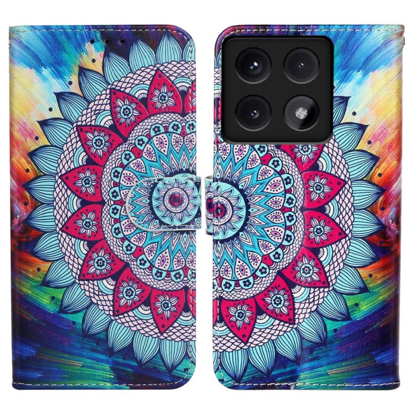 Folio-hoesje Xiaomi 14t Telefoonhoesje Mandala-premium