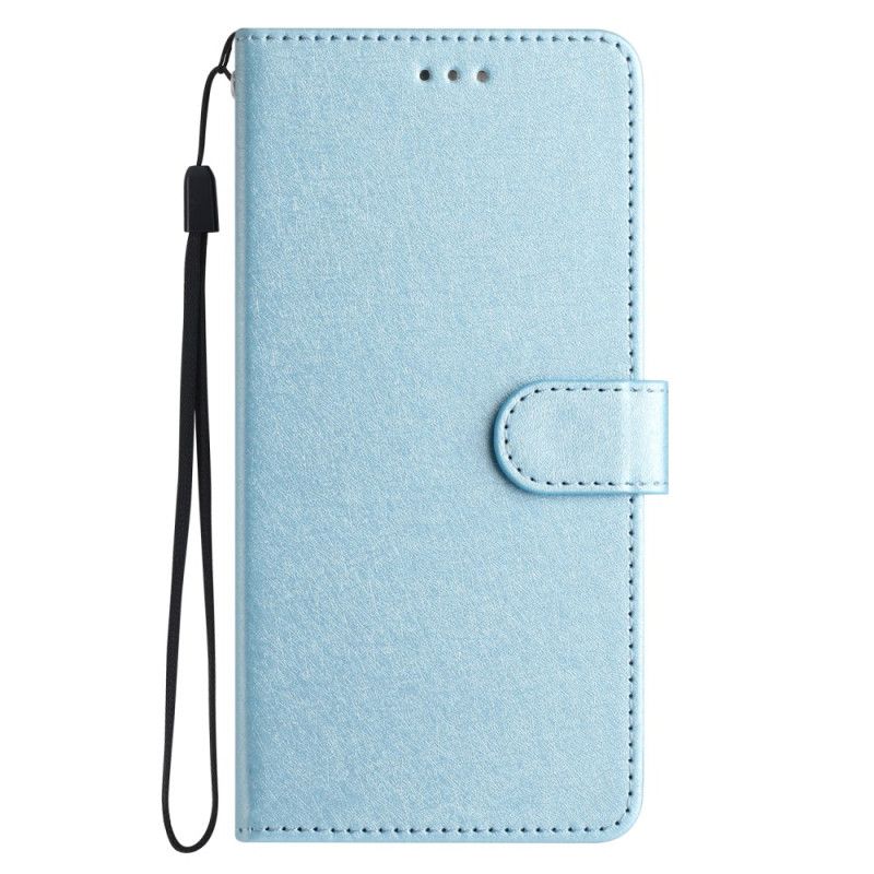 Leren Hoesje Voor Xiaomi 14t Zijden Textuur Met Bandjes