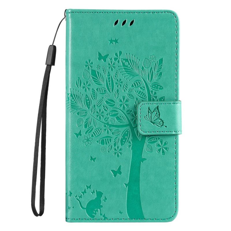 Leren Hoesje Xiaomi 14t Kat En Boom Bescherming Hoesje