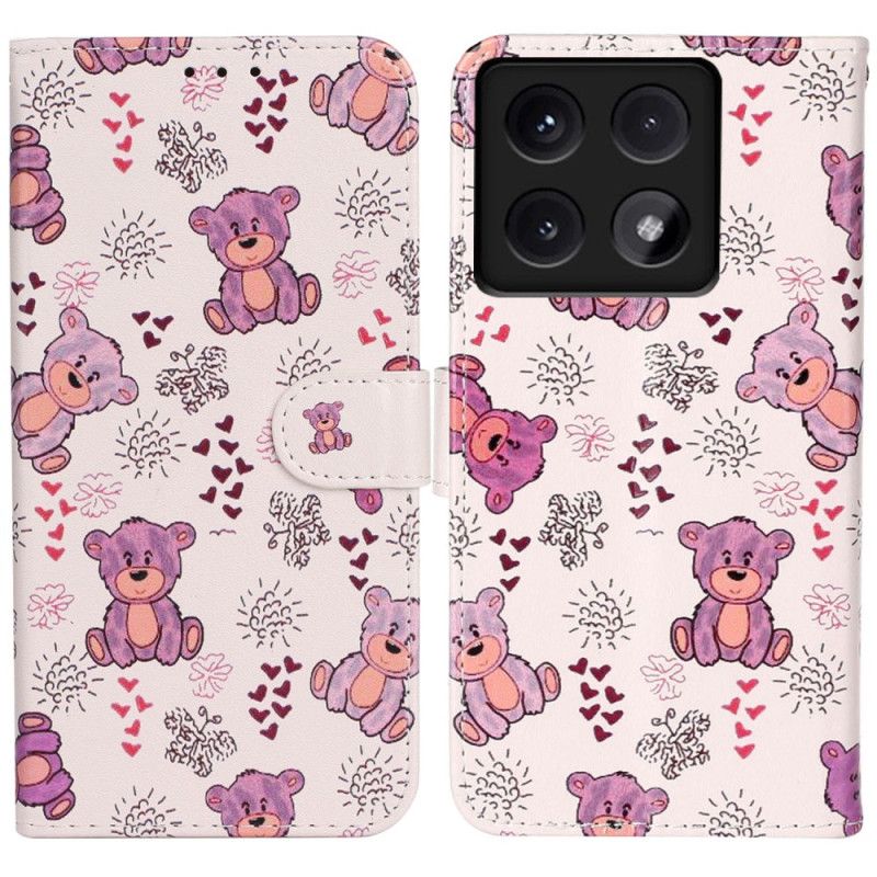 Leren Hoesje Xiaomi 14t Premium Beer Bescherming Hoesje