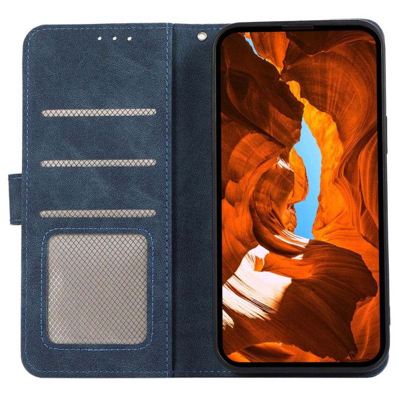 Leren Hoesje Xiaomi 14t Tweekleurige Rfid Bescherming Hoesje