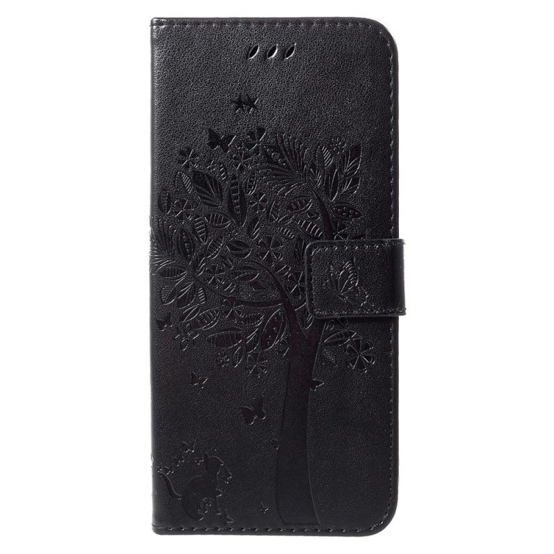 Cover Folio-hoesje Huawei P30 Pro Telefoonhoesje Boom En String Uilen