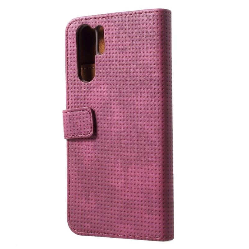 Flip Case Leren Huawei P30 Pro Vintage Mesh Leereffect