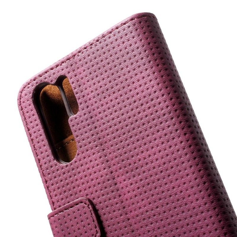 Flip Case Leren Huawei P30 Pro Vintage Mesh Leereffect