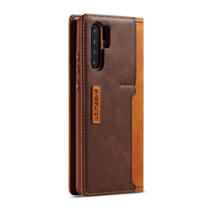 Folio-hoesje Huawei P30 Pro Bruin Donkerblauw Telefoonhoesje Lc-001 Serie Lc.Imeeke