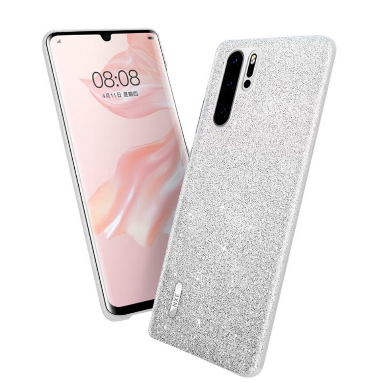 Hoesje Huawei P30 Pro Cyaan Zilver X-Niveau Strass