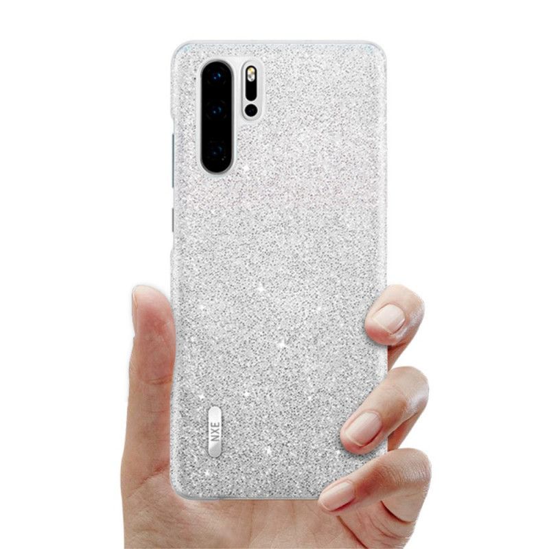 Hoesje Huawei P30 Pro Cyaan Zilver X-Niveau Strass