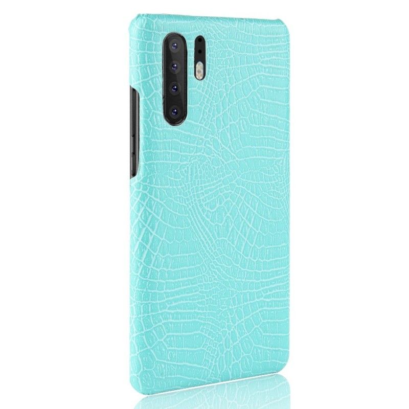 Hoesje Huawei P30 Pro Rood Zwart Effect Van Krokodillenhuid