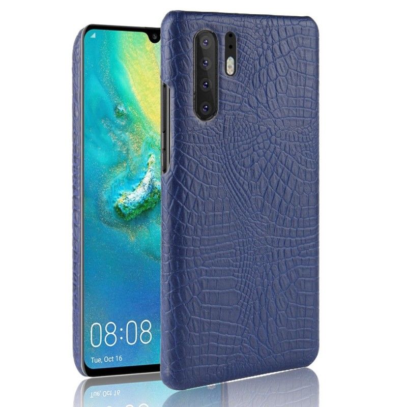 Hoesje Huawei P30 Pro Rood Zwart Effect Van Krokodillenhuid