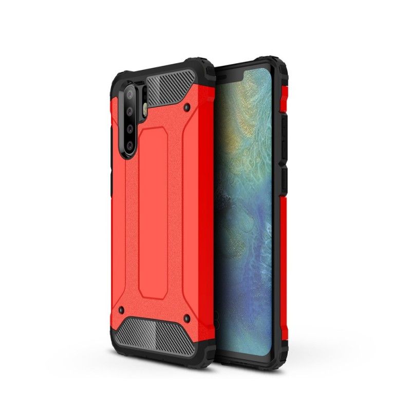 Hoesje Huawei P30 Pro Rood Zwart Overlevende