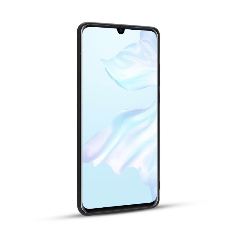 Hoesje voor Huawei P30 Pro Donkerblauw Echt Lychee Leer