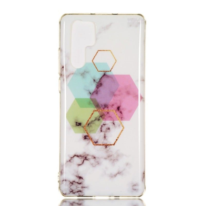 Hoesje voor Huawei P30 Pro Exagon Marmer