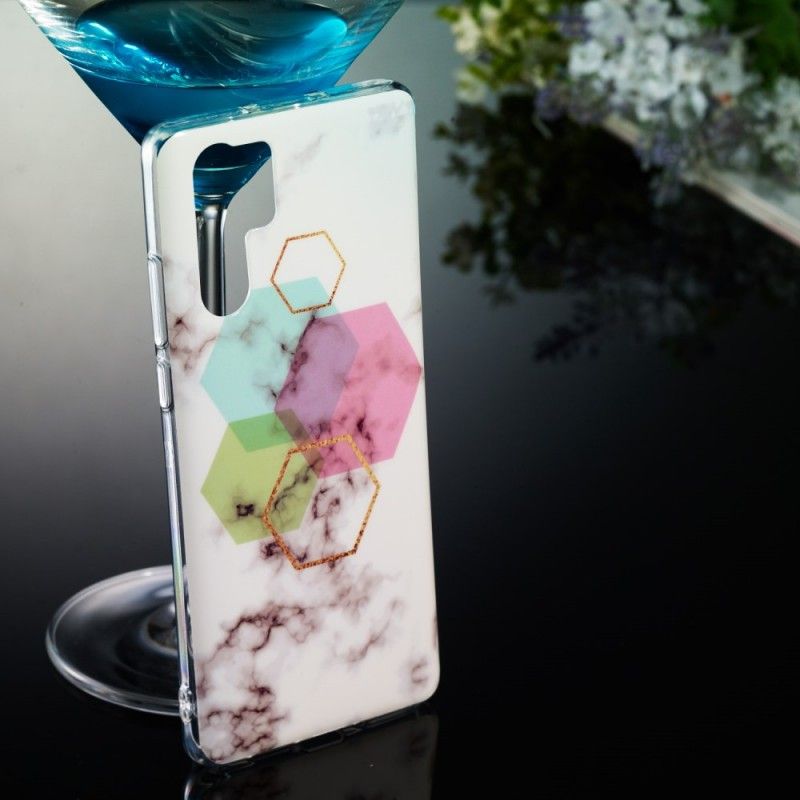 Hoesje voor Huawei P30 Pro Exagon Marmer