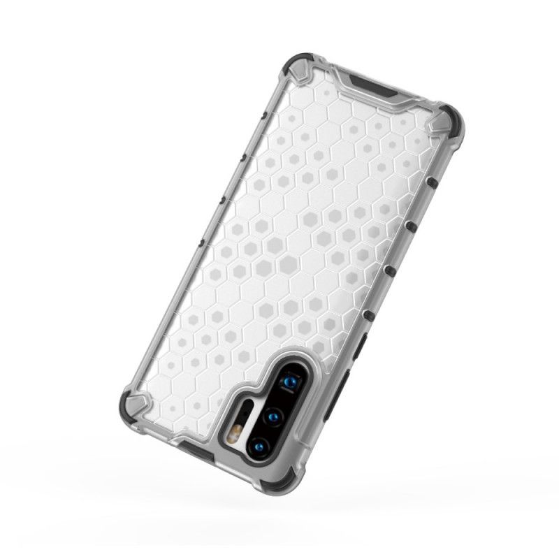 Hoesje voor Huawei P30 Pro Wit Zwart Honingraatstijl