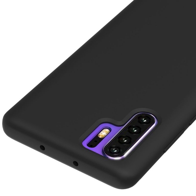 Hoesje voor Huawei P30 Pro Wit Zwart Siliconenvloeistof