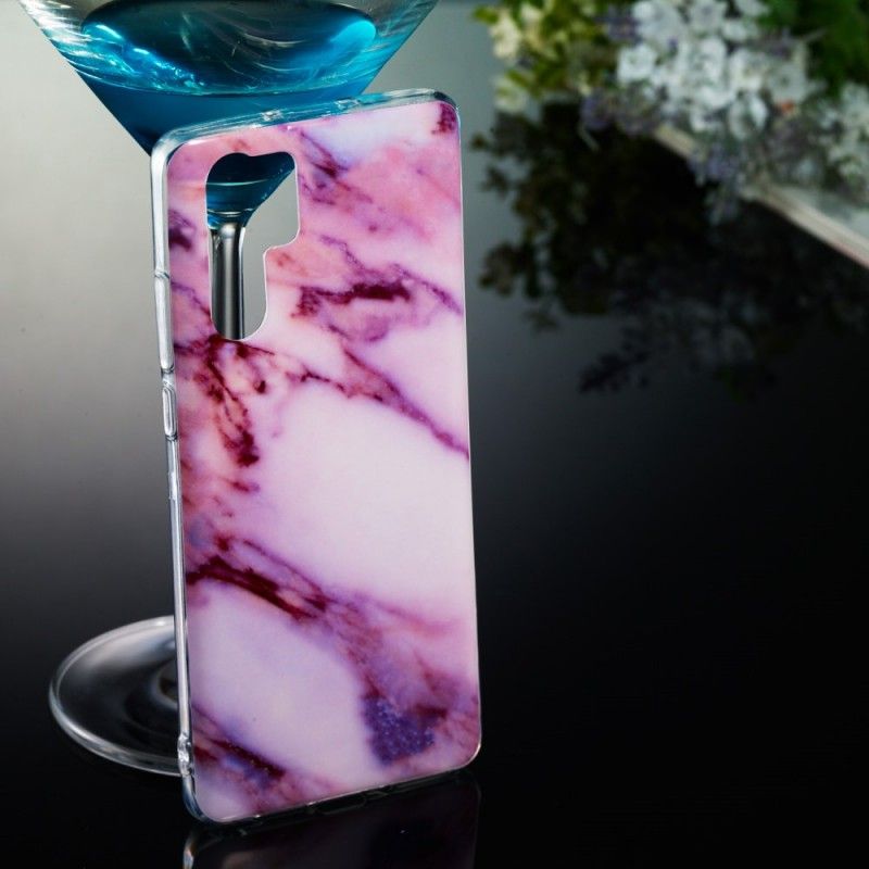 Hoesje voor Huawei P30 Pro Wit Zwart Zeldzaam Marmer