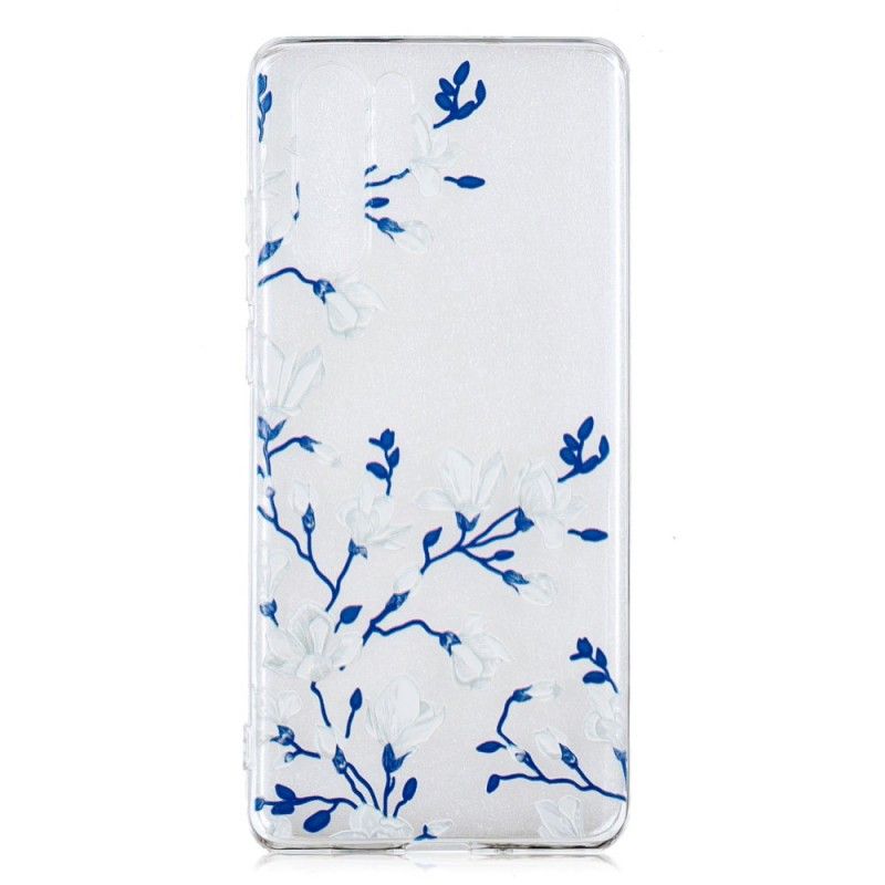 Hoesje voor Huawei P30 Pro Witte Bloemen