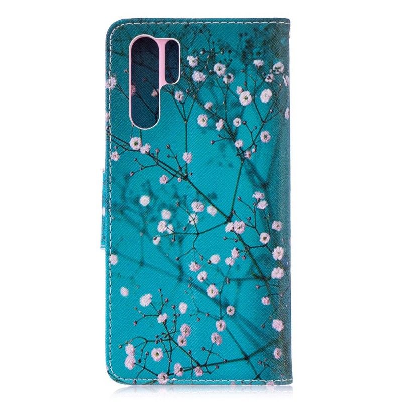 Leren Hoesje Huawei P30 Pro Bloeiende Boom