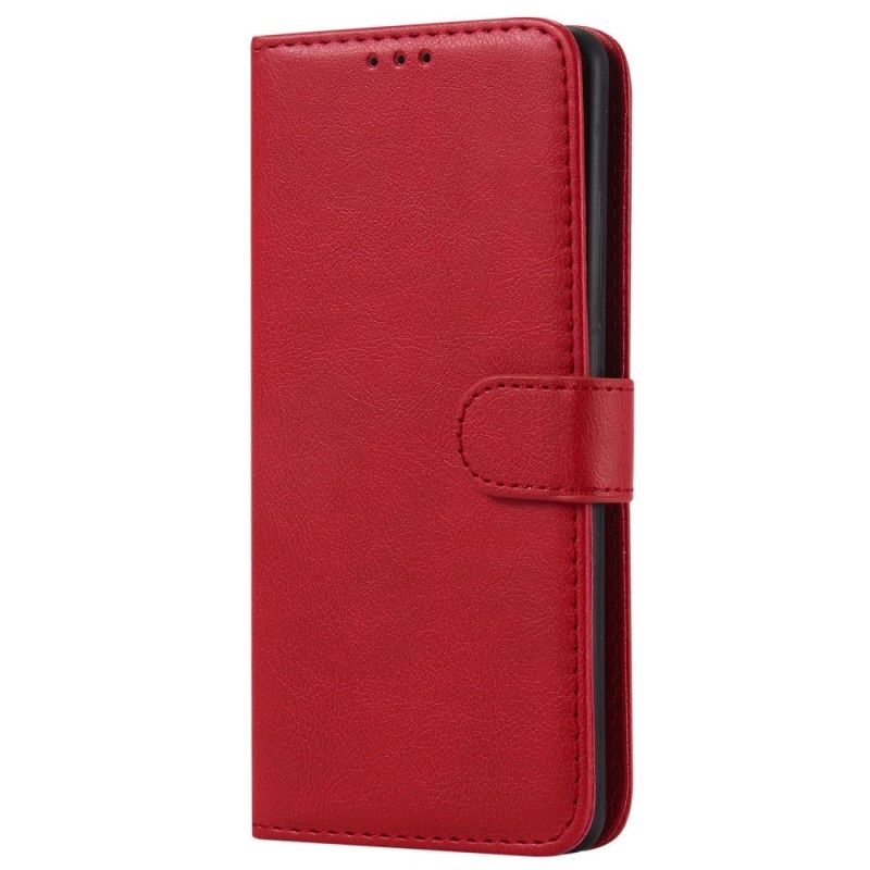 Leren Hoesje Huawei P30 Pro Rood Zwart Telefoonhoesje Retro Afneembaar