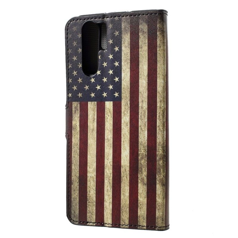 Leren Hoesje Huawei P30 Pro Usa Vlag