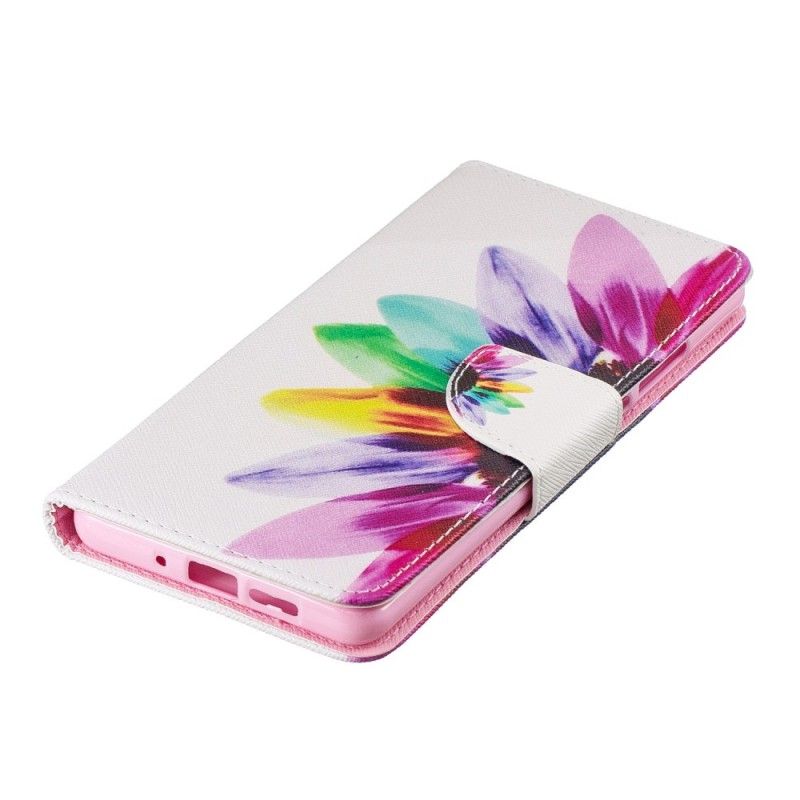 Leren Hoesje voor Huawei P30 Pro Aquarelbloem