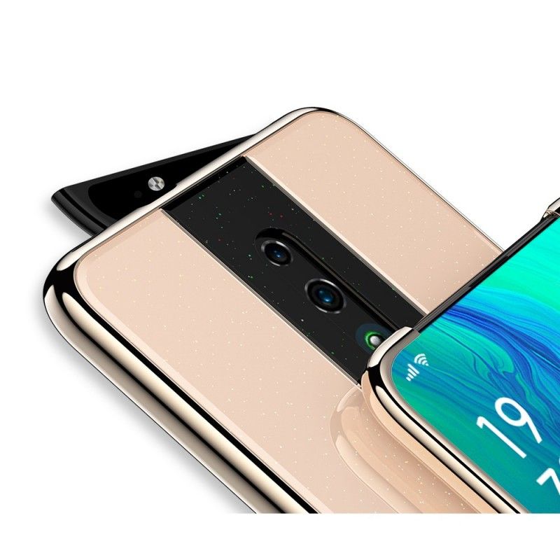 Hoesje Oppo Reno Wit Zwart Gegalvaniseerde Hybride