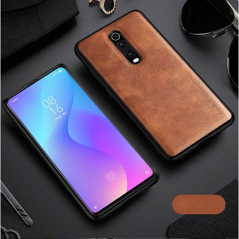 Case Hoesje Xiaomi Mi 9T / Mi 9T Pro Bruin Zwart Telefoonhoesje Vintage Leereffect