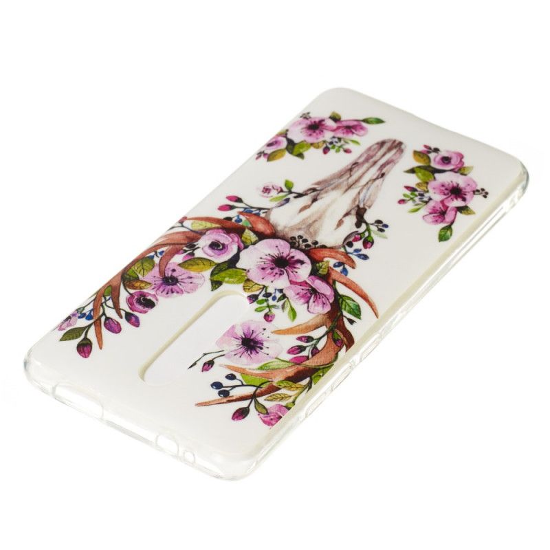 Cover Hoesje Xiaomi Mi 9T / Mi 9T Pro Telefoonhoesje Eland Met Fluorescerende Bloemen