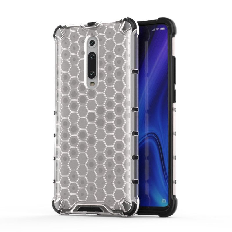 Cover Hoesje Xiaomi Mi 9T / Mi 9T Pro Wit Zwart Telefoonhoesje Honingraatstijl