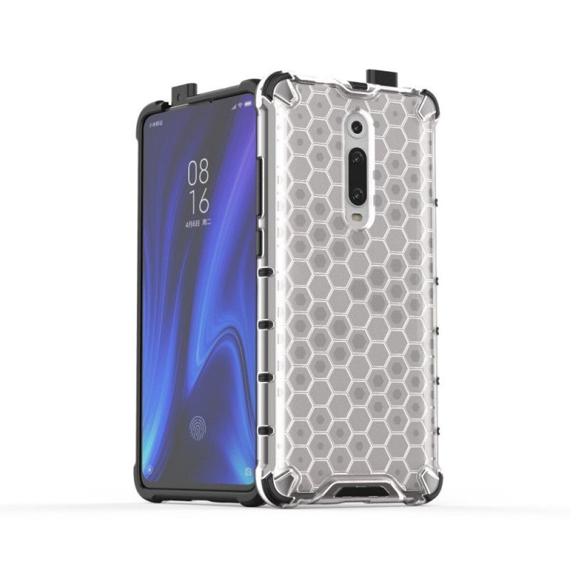 Cover Hoesje Xiaomi Mi 9T / Mi 9T Pro Wit Zwart Telefoonhoesje Honingraatstijl