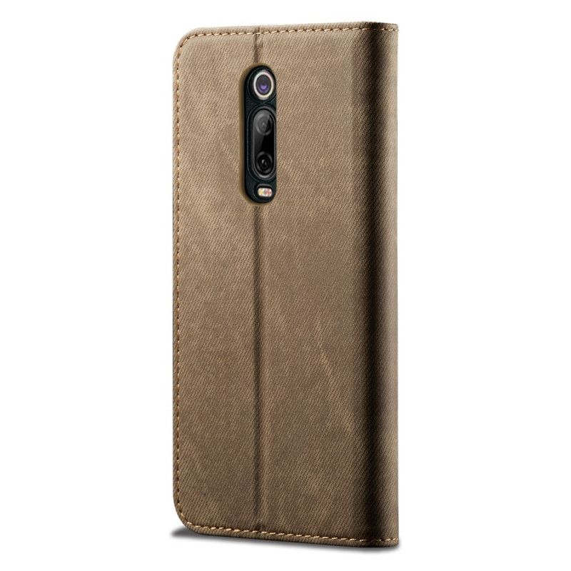 Folio-hoesje Xiaomi Mi 9T / Mi 9T Pro Zwart Jeansstof