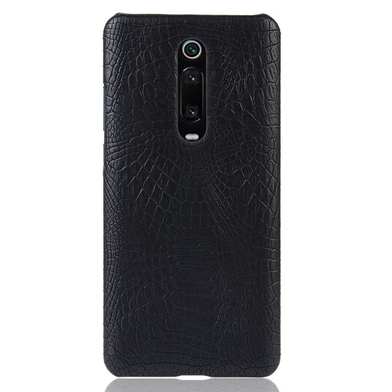 Hoesje Xiaomi Mi 9T / Mi 9T Pro Donkerblauw Zwart Krokodillenhuideffect