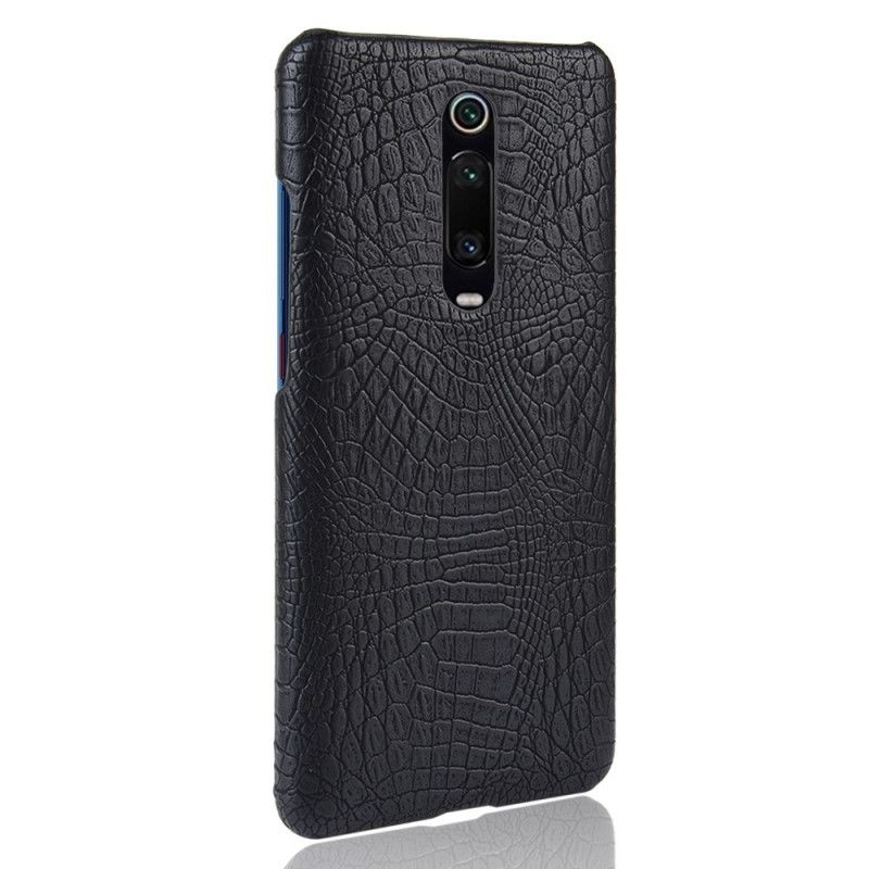 Hoesje Xiaomi Mi 9T / Mi 9T Pro Donkerblauw Zwart Krokodillenhuideffect