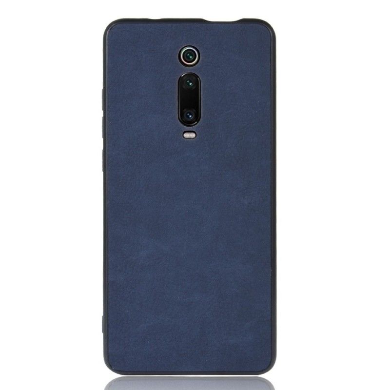 Hoesje Xiaomi Mi 9T / Mi 9T Pro Donkerblauw Zwart Vintage Look Leereffect