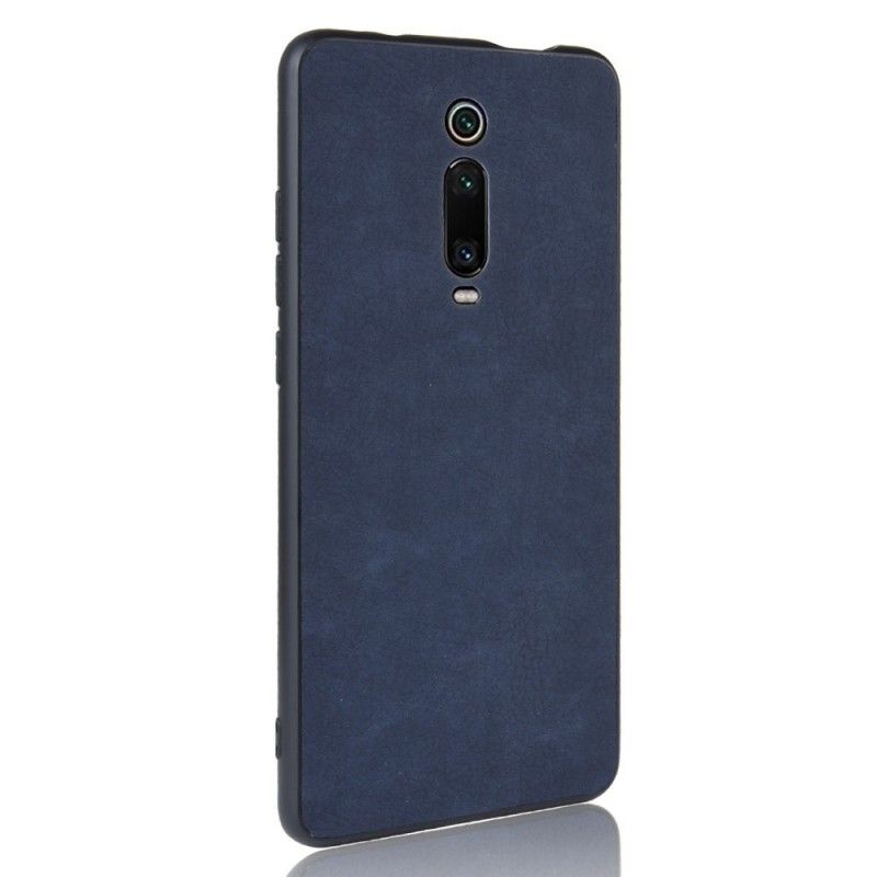 Hoesje Xiaomi Mi 9T / Mi 9T Pro Donkerblauw Zwart Vintage Look Leereffect