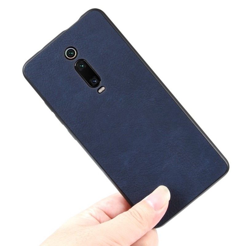 Hoesje Xiaomi Mi 9T / Mi 9T Pro Donkerblauw Zwart Vintage Look Leereffect