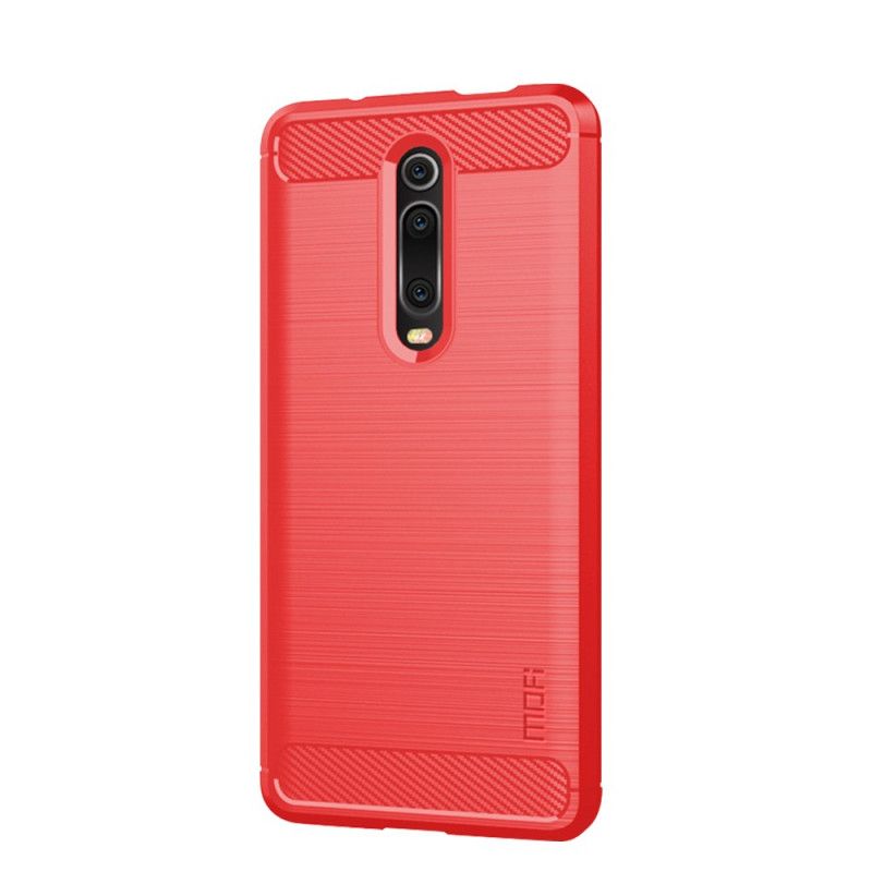 Hoesje Xiaomi Mi 9T / Mi 9T Pro Grijs Zwart Mofi Geborstelde Koolstofvezel