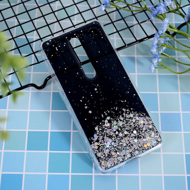 Hoesje Xiaomi Mi 9T / Mi 9T Pro Lichtblauw Zwart Ik Hou Van Glitter