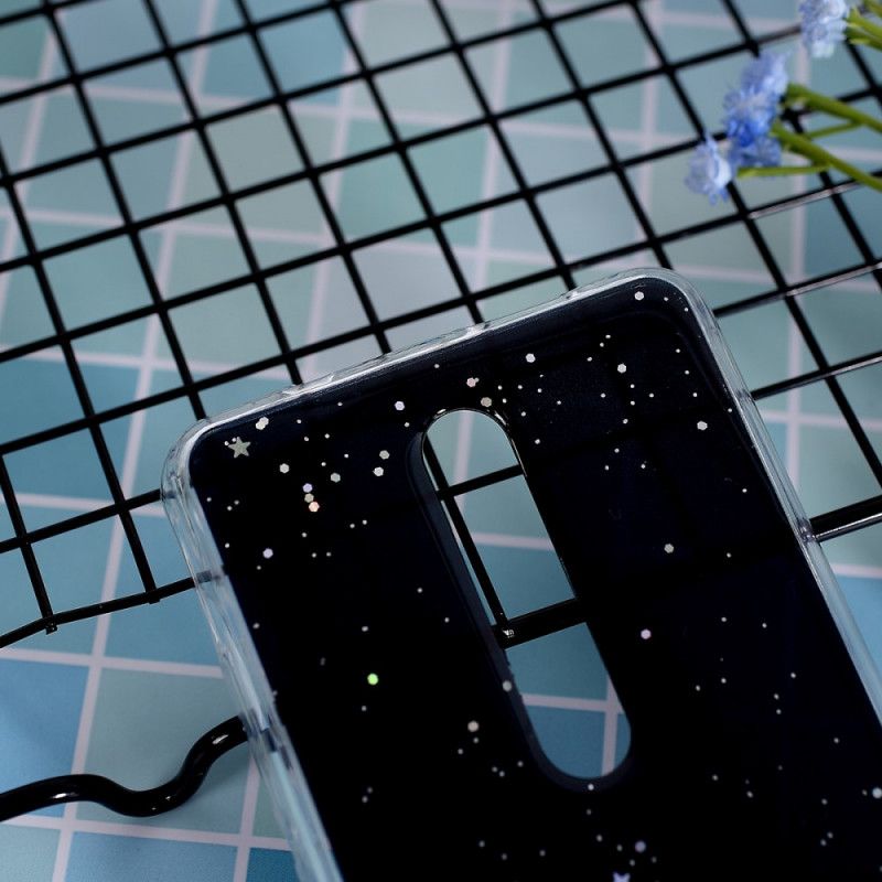 Hoesje Xiaomi Mi 9T / Mi 9T Pro Lichtblauw Zwart Ik Hou Van Glitter