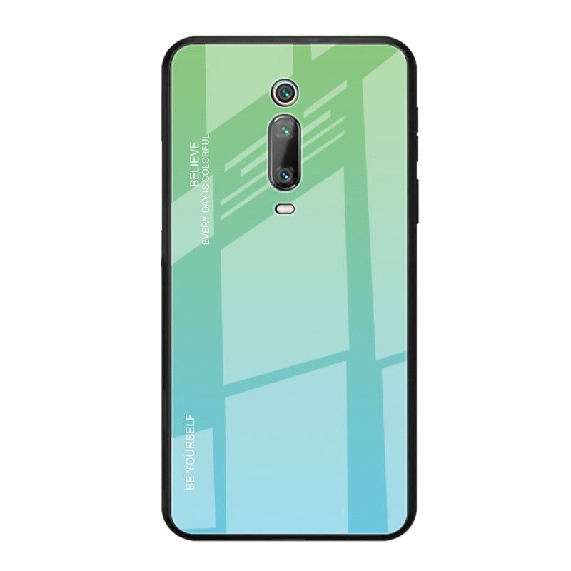 Hoesje Xiaomi Mi 9T / Mi 9T Pro Magenta Rood Wees Jezelf Gehard Glas