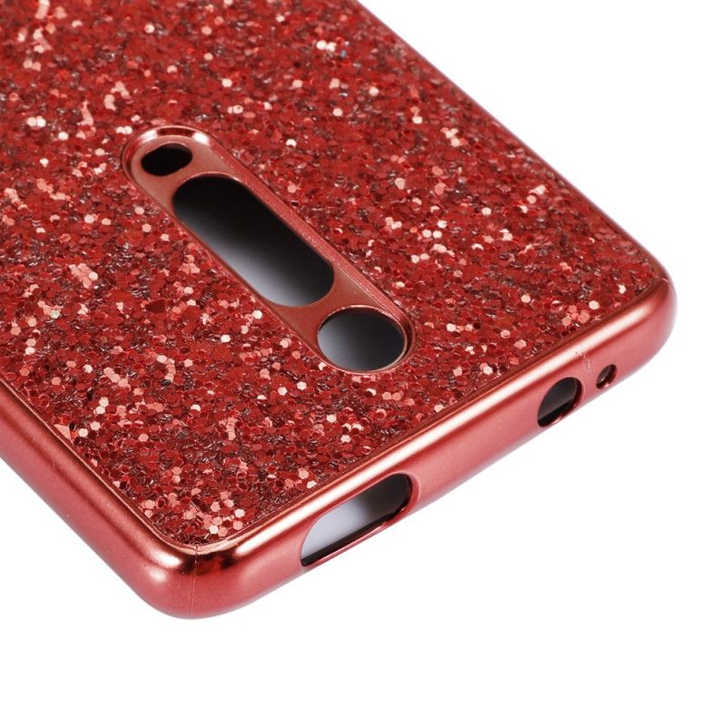 Hoesje Xiaomi Mi 9T / Mi 9T Pro Rood Zwart Ik Ben Glitter