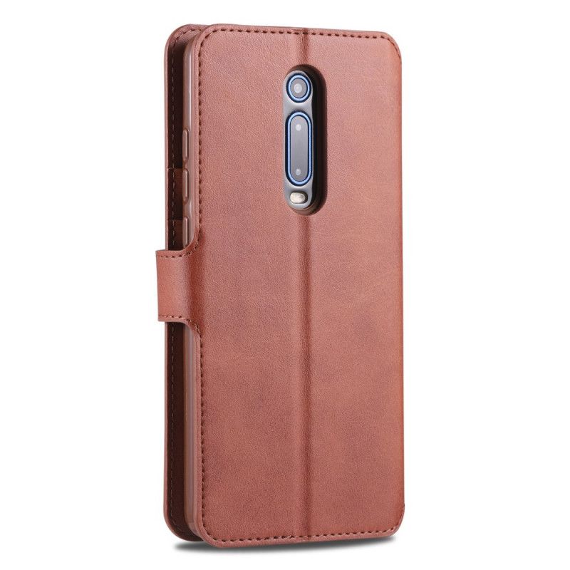 Leren Hoesje voor Xiaomi Mi 9T / Mi 9T Pro Grijs Zwart Leereffect Azns